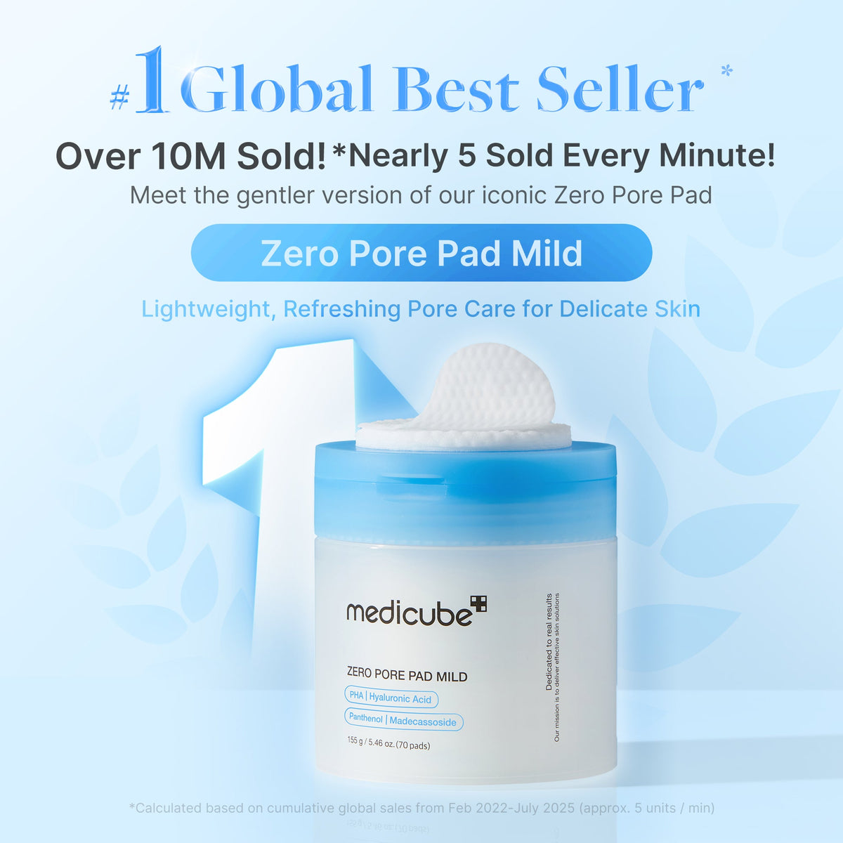 Zero Pore Madecassoside Pads (Mild) — 2
