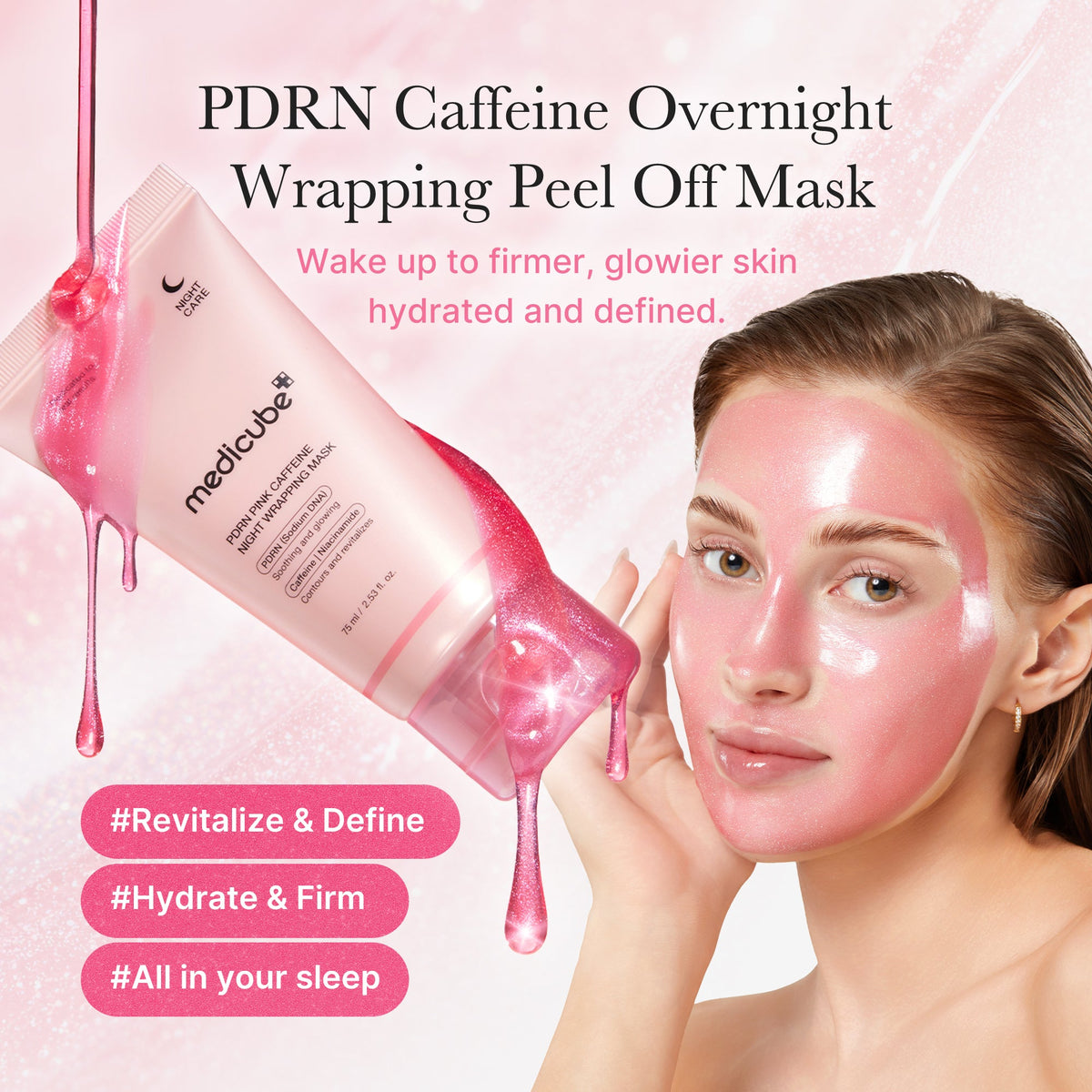 PDRN Pink Caffeine Overnight Wrapping Mask — 3