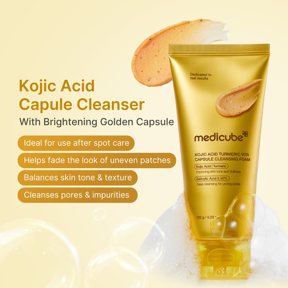 Kojic Acid Turmeric Vita Capsule Foam Cleanser — 2