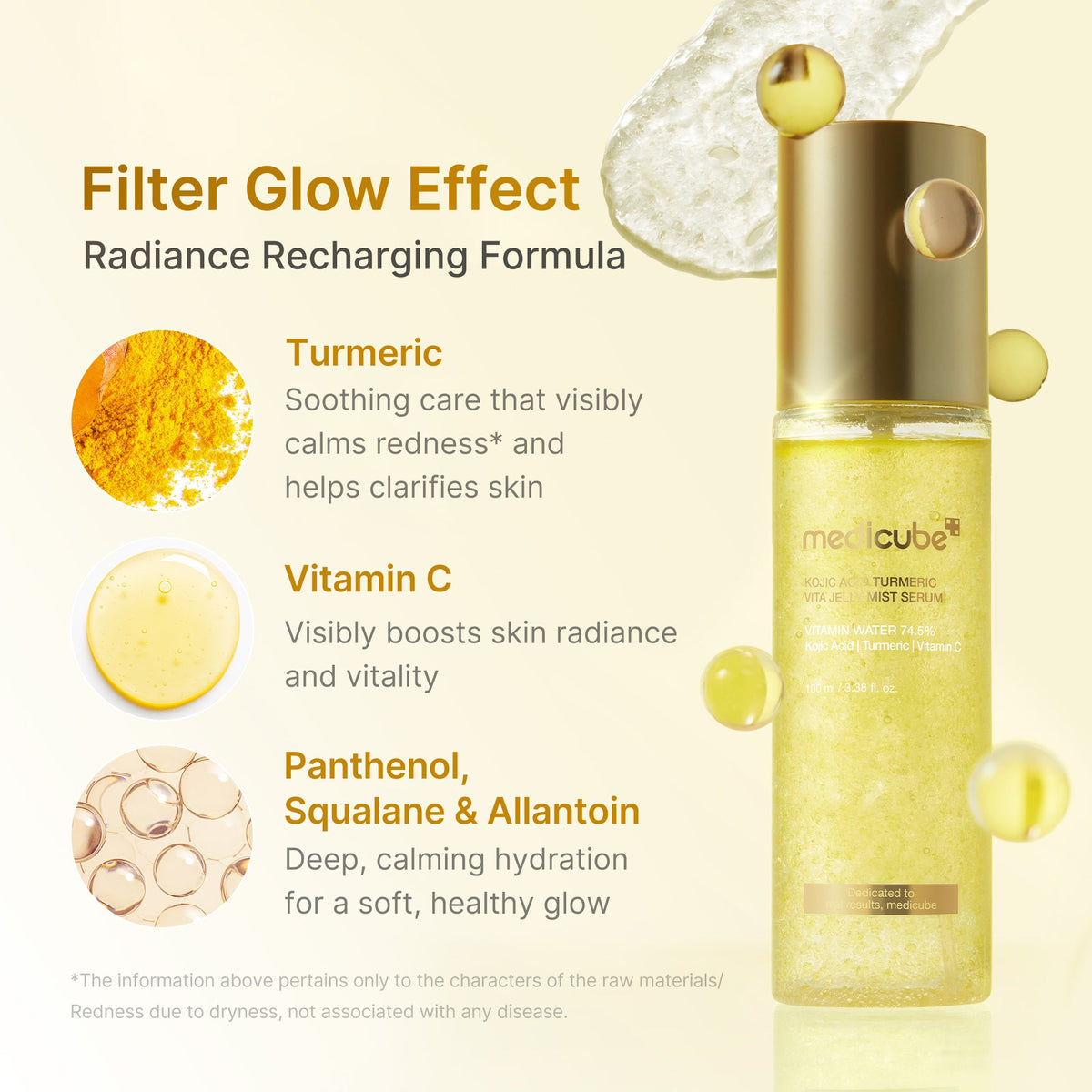 Kojic Acid Turmeric Vitamin Gold Jelly Mist Serum — 3