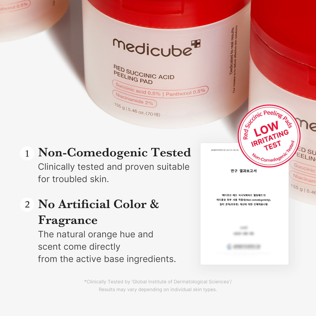 Red Succinic Acid Panthenol Pads — 6