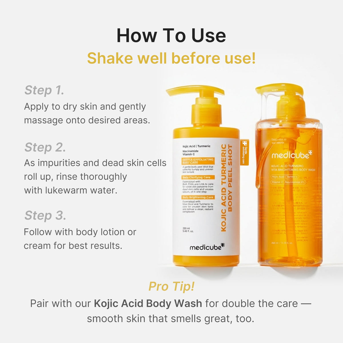 Kojic Acid Turmeric Body Peel Shot — 6