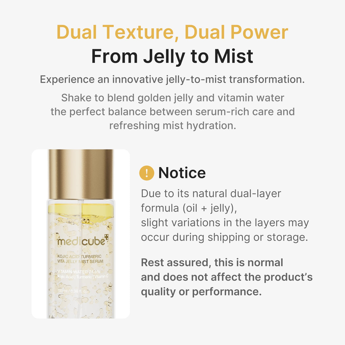 Kojic Acid Turmeric Vitamin Gold Jelly Mist Serum — 7