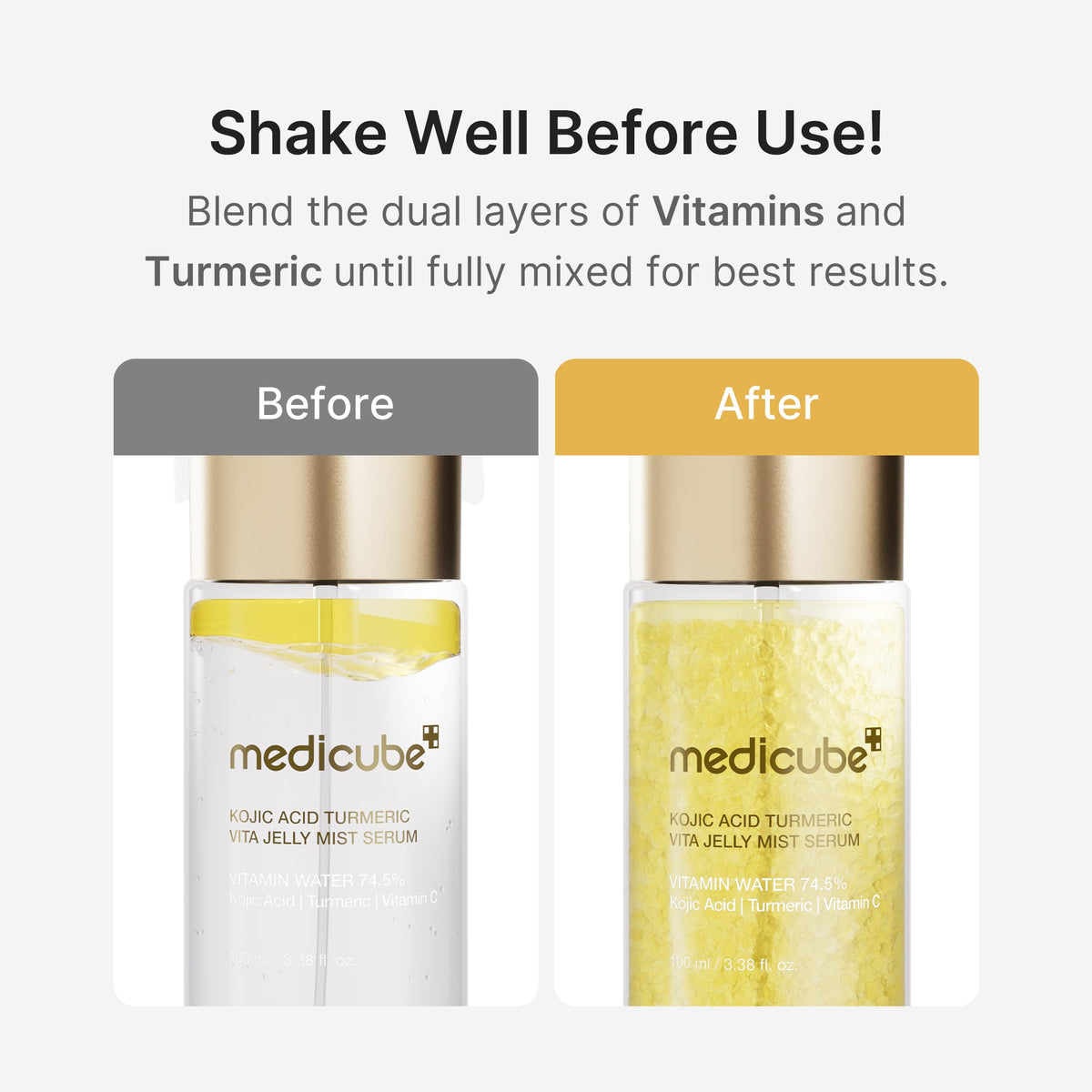 Kojic Acid Turmeric Vitamin Gold Jelly Mist Serum — 8
